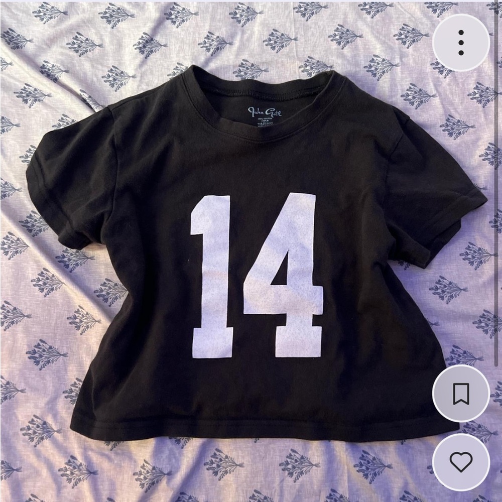 Brandy Melville Black Tee with White Number